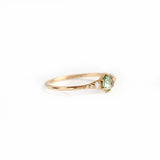 Emerald 925 Sterling Silver Rings Natural Zircon 18K Fine Jewelry