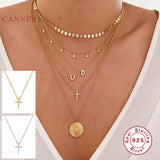 925 Silver Necklace Charming Pendant Choker Bijoux Collar