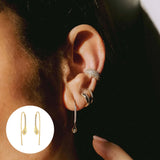 925 Sterling Silver Drop Earrings 18K Snake Wedding Party Fine Jewelry
