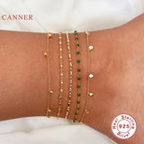 925 Silver Round Bead Anklet Bracelet Women Foot Jewelry