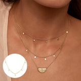 925 Sterling Silver Sequins Necklace for Women Cartilage Pendant