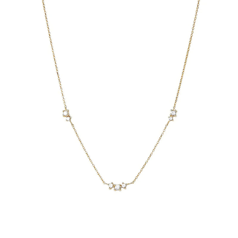925 Sterling Silver Sequins Necklace for Women Cartilage Pendant