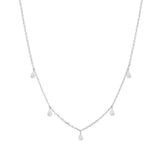 925 Sterling Silver Sequins Necklace for Women Cartilage Pendant