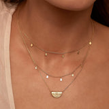 925 Sterling Silver Sequins Necklace for Women Cartilage Pendant