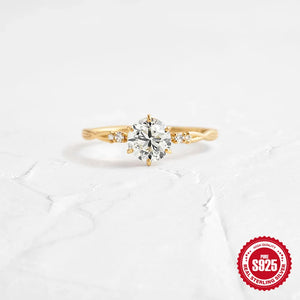 Drop Shape Gemstones Ring Thin Circle Gem Rings Fine Jewelry For Women