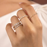 Drop Shape Gemstones Ring Thin Circle Gem Rings Fine Jewelry For Women