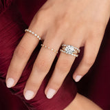 Drop Shape Gemstones Ring Thin Circle Gem Rings Fine Jewelry For Women
