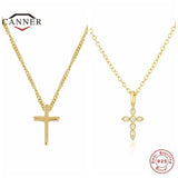 925 Sterling Silver Cross Necklace Choker for Women