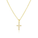 925 Sterling Silver Cross Necklace Choker for Women