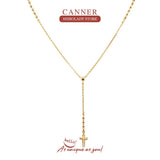 925 Silver Zirconia Jesus Cross Necklace Long Chain