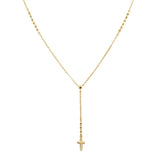 925 Silver Zirconia Jesus Cross Necklace Long Chain