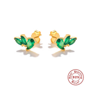 Korea Crystal Geometric Earrings 925 Silver Y2k for Women