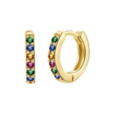 CANNER Y2K Rainbow Zircon Small Hoop Earrings for Women