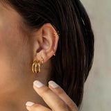 CANNER Y2K Rainbow Zircon Small Hoop Earrings for Women
