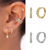 CANNER Y2K Small Hoop Earrings for Women Round Earrings Chain Snake Circle