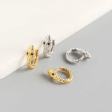 CANNER Y2K Small Hoop Earrings for Women Round Earrings Chain Snake Circle