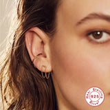 925 Silver Bling Zircon Chain Earrings for Women