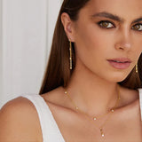925 Silver Zricon Tassel Pendant Necklace For Women Girls