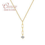 925 Silver Zricon Tassel Pendant Necklace For Women Girls