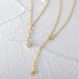 925 Silver Zricon Tassel Pendant Necklace For Women Girls