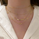 925 Sterling Silver Letter Chain Necklace Zircon Collar Initial Collares