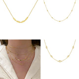 925 Sterling Silver Letter Chain Necklace Zircon Collar Initial Collares
