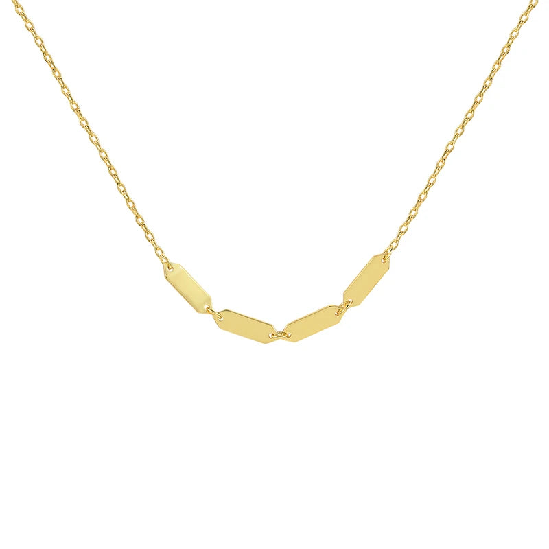 925 Sterling Silver Letter Chain Necklace Zircon Collar Initial Collares
