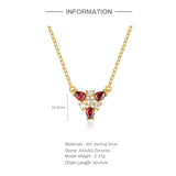 925 Silver 18k Plating Zircon Pendant Necklace for Women