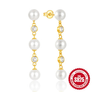 Retro Ruby Stud Earrings S925 Silver Romantic Women Earrings