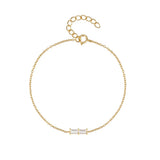 S925 Sterling Silver Women's Bracelet, Micro Zircon Inlay Chain