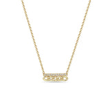 Zircon Necklace Initial Pendant 925 Silver Long Chain Wedding Jewelry 18K