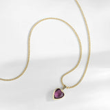 Love Crystal Necklace For Women 925 Sterling Silver Fine Jewelry