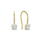 925 Silver Zircon Ear Hook Stud Earrings For Women