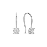 925 Silver Zircon Ear Hook Stud Earrings For Women