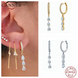 925 Sterling Silver Hoop Earrings For Women Round Huggie Earring