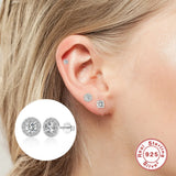 1CT Moissanite Piercing Earrings 925 Sterling Silver - Pass Diamond Test