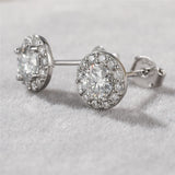 1CT Moissanite Piercing Earrings 925 Sterling Silver - Pass Diamond Test
