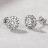 1CT Moissanite Piercing Earrings 925 Sterling Silver - Pass Diamond Test