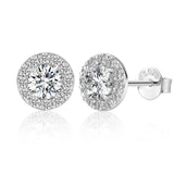 1CT Moissanite Piercing Earrings 925 Sterling Silver - Pass Diamond Test