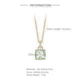 Crystal Pendant Necklace 925 Sterling Silver for Women