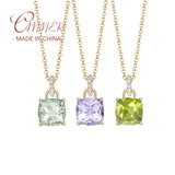 Crystal Pendant Necklace 925 Sterling Silver for Women