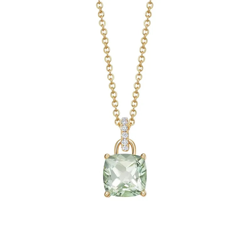 Crystal Pendant Necklace 925 Sterling Silver for Women