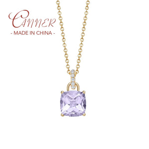 Crystal Pendant Necklace 925 Sterling Silver for Women