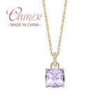 Crystal Pendant Necklace 925 Sterling Silver for Women