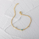 925 Silver Turquoise Adjustable Bracelet Charm Jewelry
