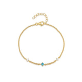 925 Silver Turquoise Adjustable Bracelet Charm Jewelry
