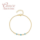 925 Silver Turquoise Adjustable Bracelet Charm Jewelry