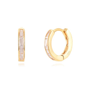 925 Silver Colorful Zircon Hoop Earring Women Jewelry