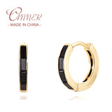 925 Silver Colorful Zircon Hoop Earring Women Jewelry