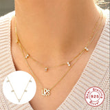 Crystal Necklace 925 Sterling Silver Rock Punk Wedding Pendant 18K